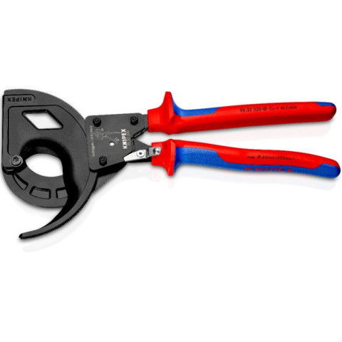 Coupe-câbles à cliquet - 320 mm - D. 60 mm - KNIPEX - 9532320