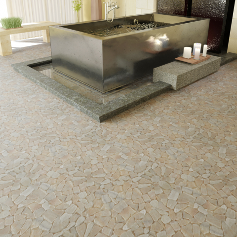 vidaXL Carreaux Mosaique en pierre Marbre Doré 1,8 m2