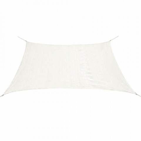 Voile d'ombrage PEHD Rectangulaire 2 x 4 m Blanc