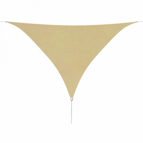 Vidaxl parasol en tissu oxford triangulaire 5x5x5 m beige
