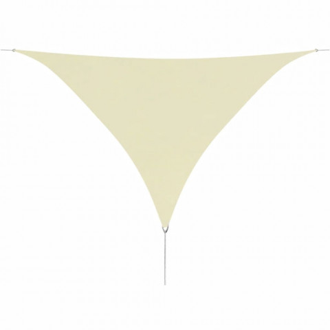 Vidaxl parasol en tissu oxford triangulaire 5x5x5 m crème