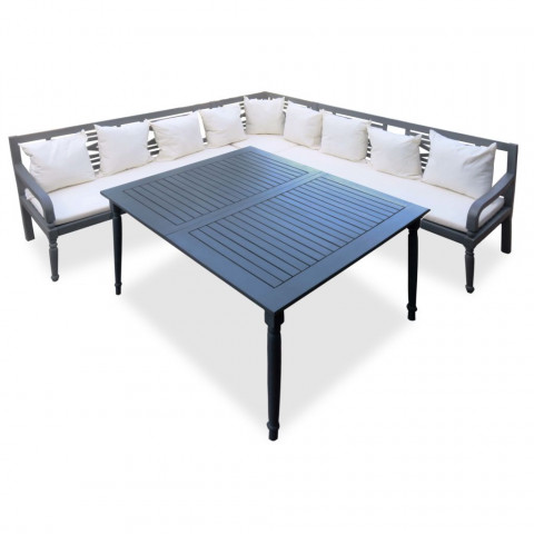 vidaxl vidaxl jeu de canape d angle d exterieur et table 16 pcs bois d acacia distriartisan