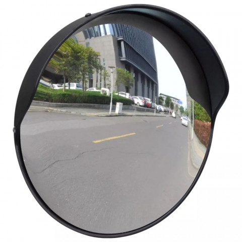 Vidaxl miroir de trafic plastique noir 30 cm