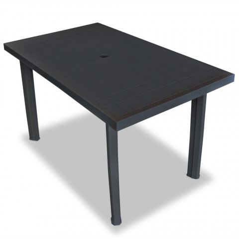 Vidaxl table de jardin 126 x 76 x 72 cm plastique (couleur au choix)