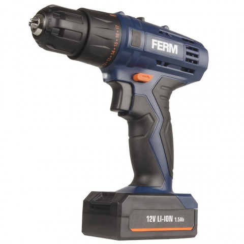 Ferm perceuse sans fil cdm1118 12 v 1,5 ah li-ion