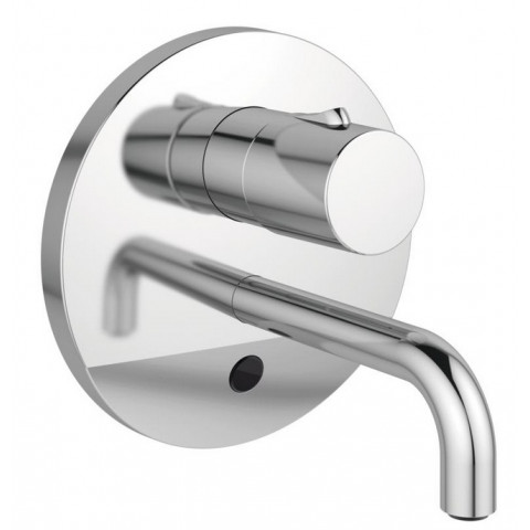 thermostatique lavabo encastré électronique 6v avec bec 150 mm et manette de réglage température - okyris