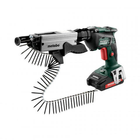 visseuse sans fil 18v 2x2ah li-ion 7 nm pour cloisons sèches avec chargeur de vis et coffret se 18 ltx 4000 + sm 5-55