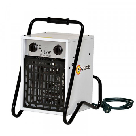 Chauffage air pulsé portable électrique avec thermostat d'ambiance intégré 3,3 kw 490m3/h 230v B33/s