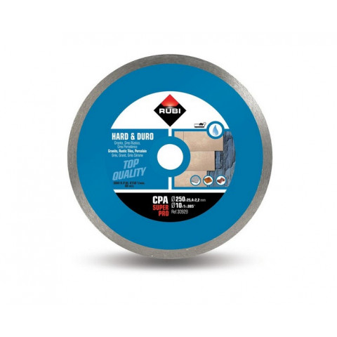 Disque diamant pour matériaux durs jante continue 180x22,2x1,7mm - cpa-180 superpro