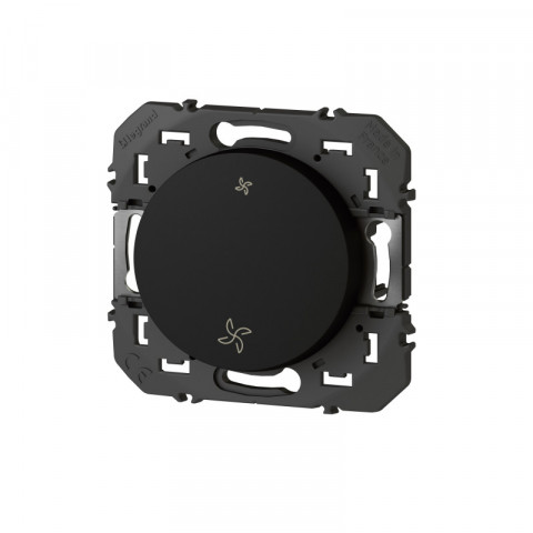 Interrupteur commande vmc dooxie finition noir emballage blister (095273)