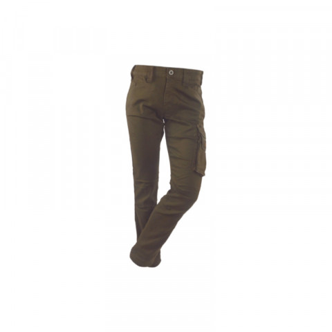 Jeans de travail rica lewis - homme - taille 52 - multi poches - coupe droite confort - fibreflex - twill stretch - kaki - jobc