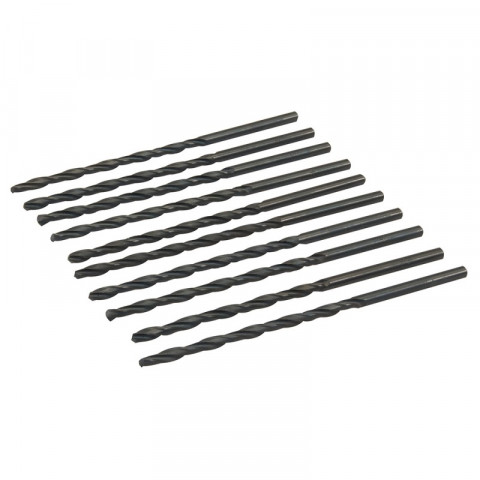 Jeu de 10 mèches longues en acier rapide HSS - 4,5 x 126 mm