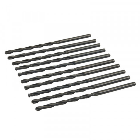 Jeu de 10 mèches longues en acier rapide HSS - 5,5 x 139 mm