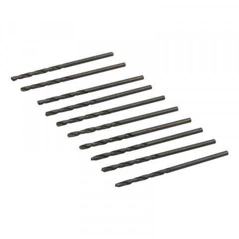 Jeu de 10 mèches métriques acier rapide HSS - 2,0 mm