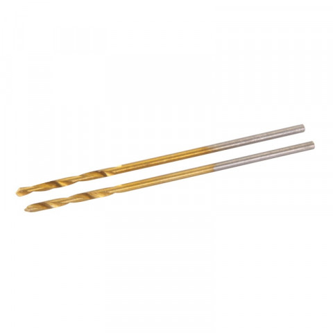 Jeu de 2 mèches en acier rapide HSS titanées - 1,0 mm