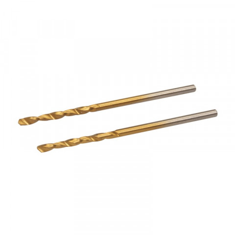 Jeu de 2 mèches en acier rapide HSS titanées - 2,0 mm