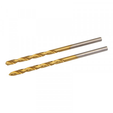Jeu de 2 mèches en acier rapide HSS titanées - 2,5 mm