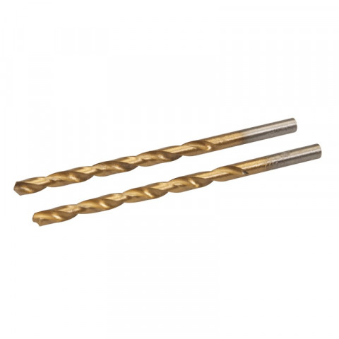 Jeu de 2 mèches en acier rapide HSS titanées - 3,5 mm