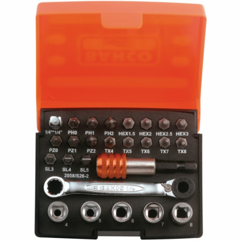 Jeu de 26 pcs de vis à tête Torx, 1/4" hexagonales outils garage atelier bricolage Helloshop26 3402054