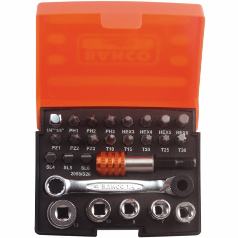 Jeu de 26 pièces de vis à tête torx, 1/4" hexagonales outils garage atelier bricolage Helloshop26 3402050