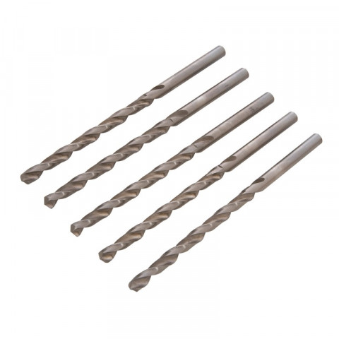 Jeu de 5 mèches longues en acier rapide HSS - 6,0 x 139 mm