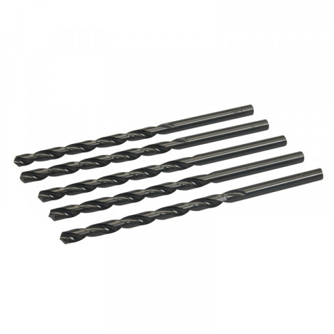 Jeu de 5 mèches longues en acier rapide HSS - 7,0 x 156 mm