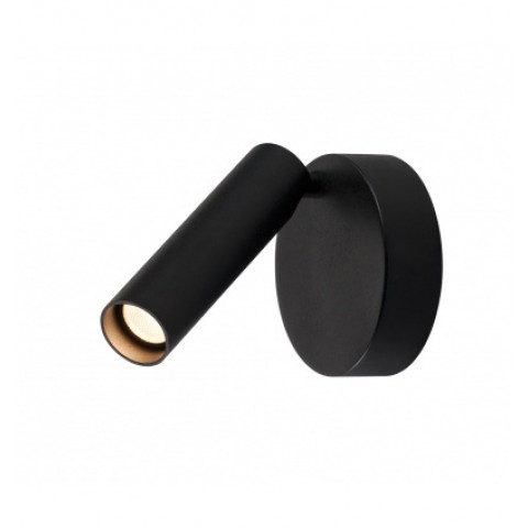 Karpo, 1 spot, led, applique plafonnier rond, noir, 7,5w, 3000k