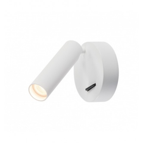 Karpo, applique plafonnier, rond, blanc, 7,5w led, 3000k, avec inter