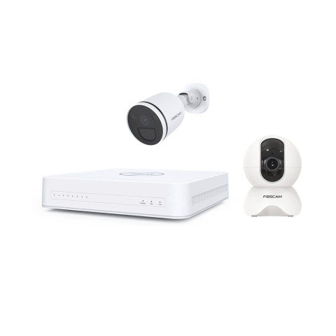 Kit vidéosurveillance ip 2 caméras kit-2-fn8108h-x3-s41