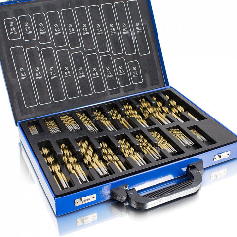 Kit de 235 forets professionnels bois et métal 230 TLG       Bleu