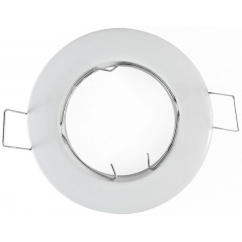 Kit spot led GU10 COB 4 watt (eq. 40 watt) - Support blanc - Couleur eclairage - Blanc chaud 3000°K, Type Support - Rond fixe 85mm