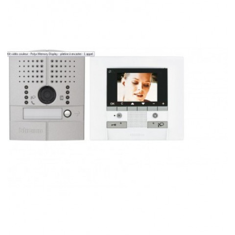 Kit vidéo couleur - Polyx Memory Display - platine à encaster - 1 appel BTICINO Legrand