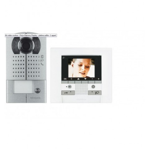 Kit vidéo couleur - Polyx Memory Display - platine saillie - 1 appel BTICINO Legrand