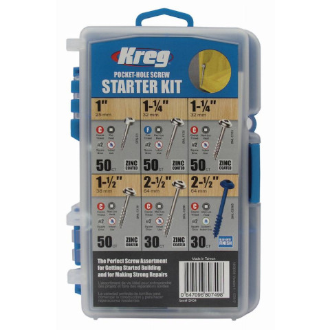 Kit de démarrage de vis à trou de poche SK04 KREG 260 pièces - SK04-INT