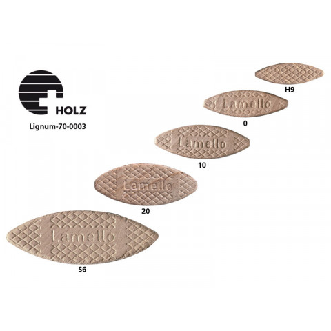 Lot de 1000 lamelles en bois grandeur H9 en carton LAMELLO 01144009