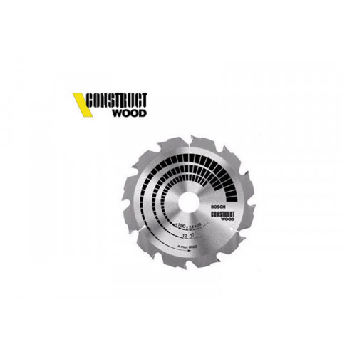 Lame de scie circulaire de table  Construct Wood (bois sans clous) Ø 500 AL 30 mm 36 Dents BOSCH 2608640695