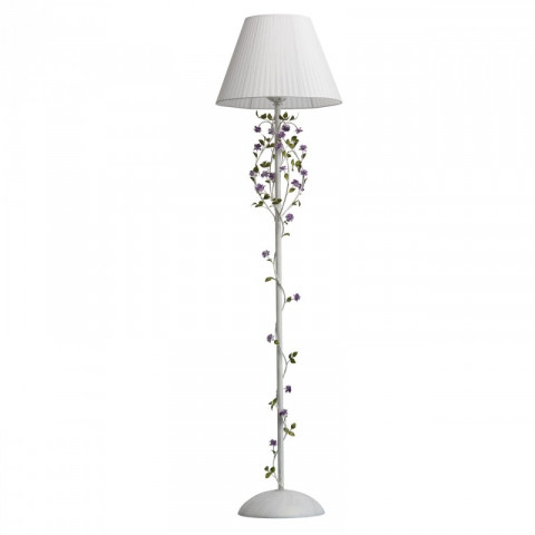 Lampadaire blanc flora 1 ampoule 160 cm