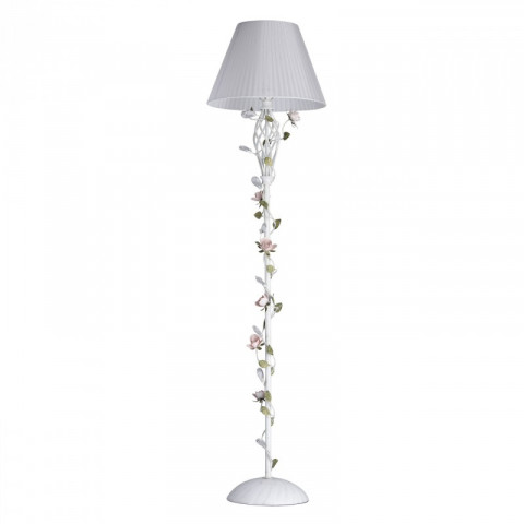 Lampadaire blanc flora 1 ampoule 162 cm
