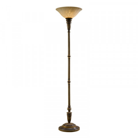 Lampadaire broderick avec abat-jour en verre scavo