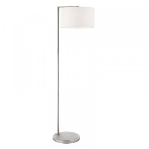 Lampadaire daley, nickel mat, avec abat-jour