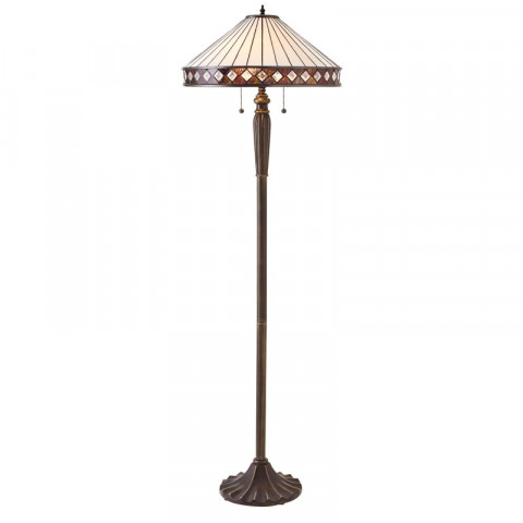 Lampadaire fargo, verre et résine