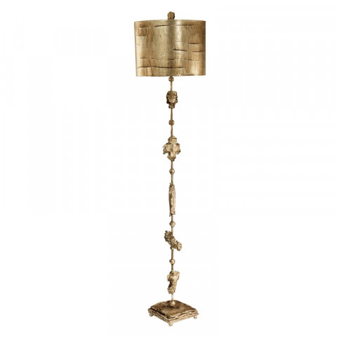 Lampadaire fragment, or, avec abat-jour