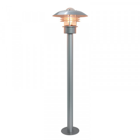 Lampadaire malmo, acier inoxydable, argent