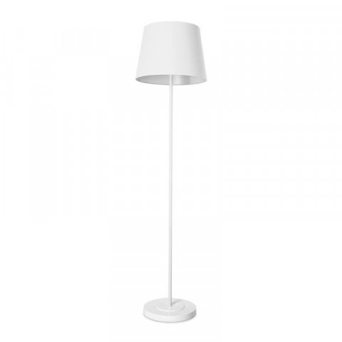Lampadaire michigan, acier blanc, sans abat-jour