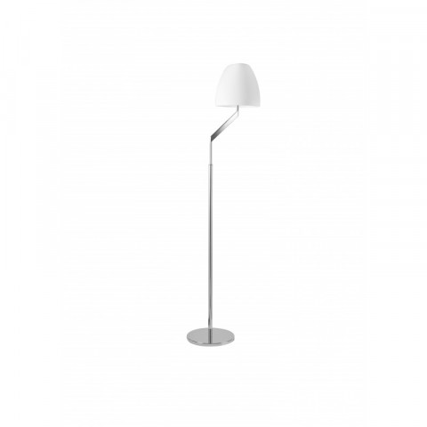 Lampadaire new hotels, avec abat-jour en textile blanc