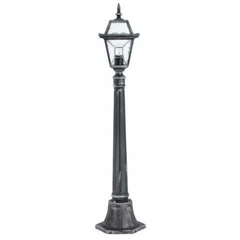 Lampadaire riverdale, argent brossé et verre