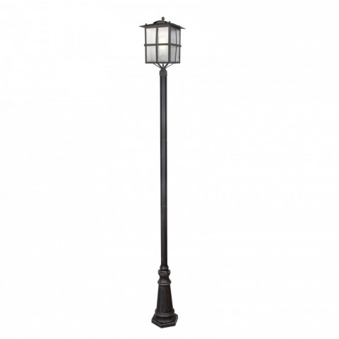 Lampadaire rustica, acier epoxy et polycarbonate, marron