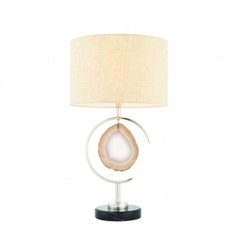 Lampe agate, avec abat-jour