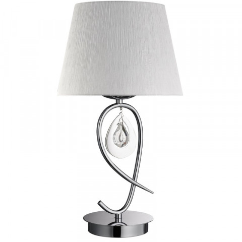 Lampe angélique, en chrome avec abat-jour blanc