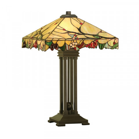 Lampe arbois, verre et résine